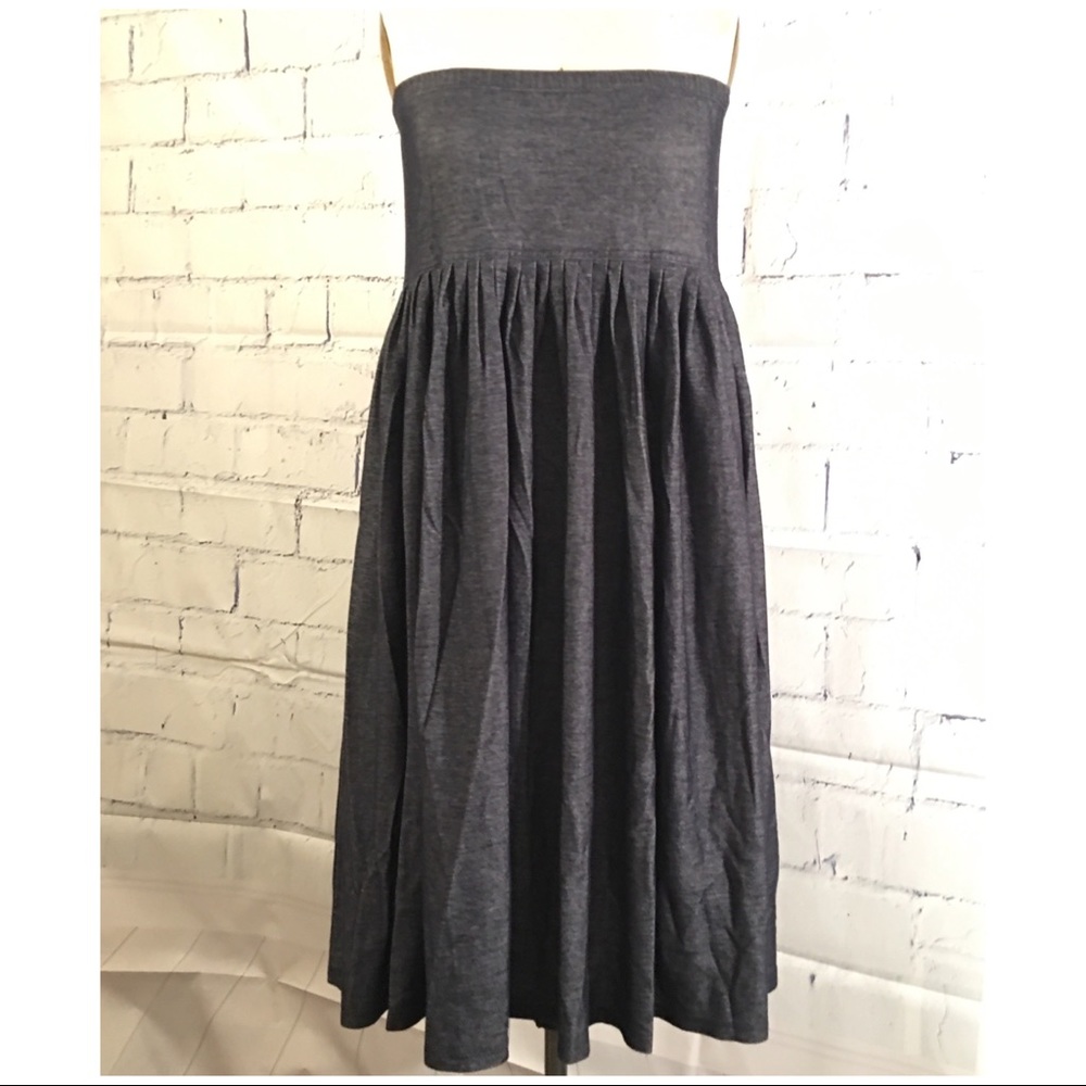 **SOLD**Paniz Blue Denim Gathered Skirt